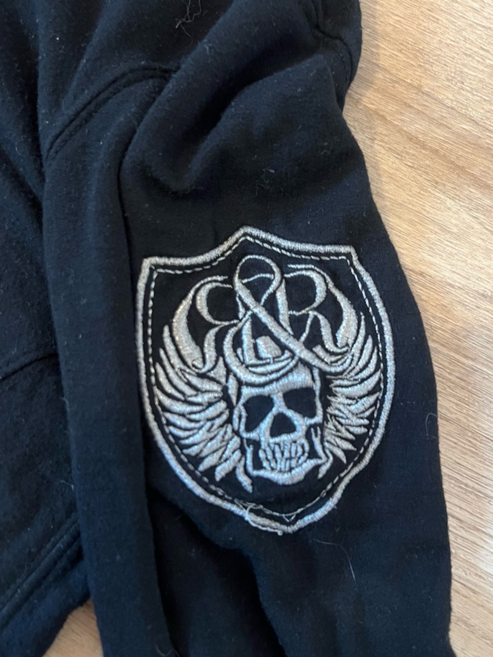 Rock & Republic Black Jacket with White Logo Stitching - Picture 3 of 8